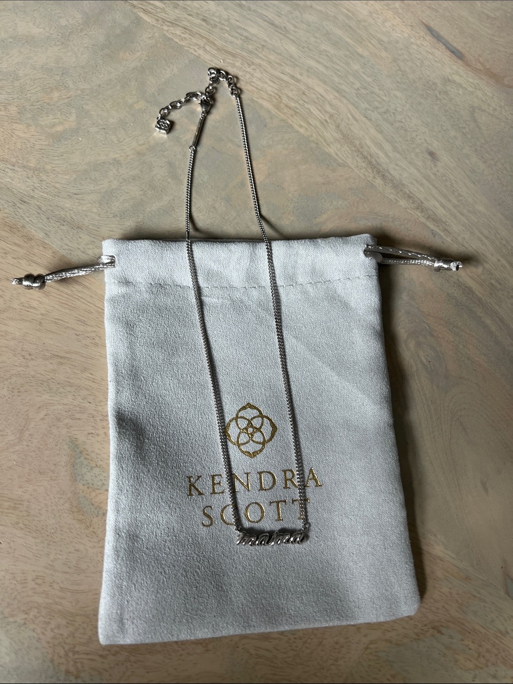 Kendra Scott Silver Mama Bar Pendant Necklace